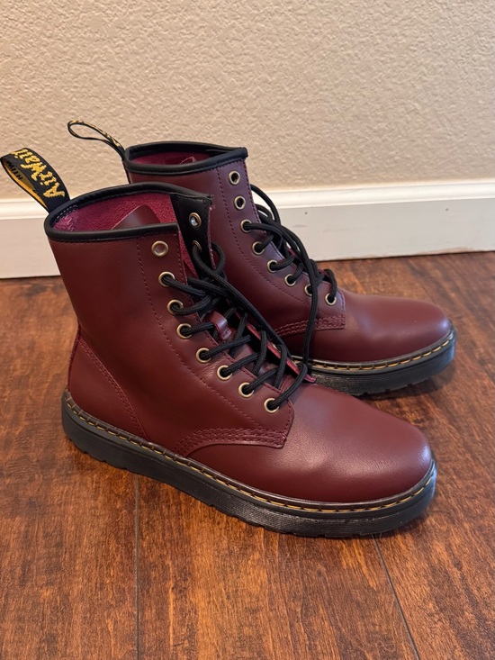 Dr. Martens Shoes - Dr. Martens Women's Cherry Burgundy Leather Lace-Up Boots